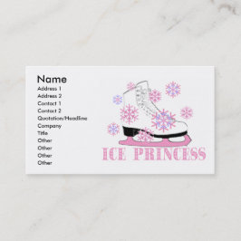 Tarjeta De Visita Princesa de Hielo Rosa