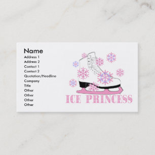 Tarjeta De Visita Princesa de Hielo Rosa