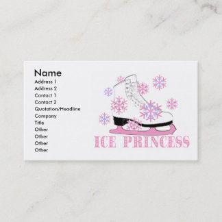 Tarjeta De Visita Princesa de Hielo Rosa