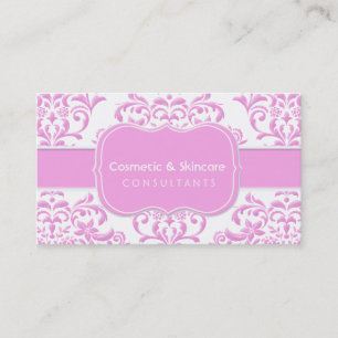 Tarjeta De Visita Princesa Pink Floral Damask