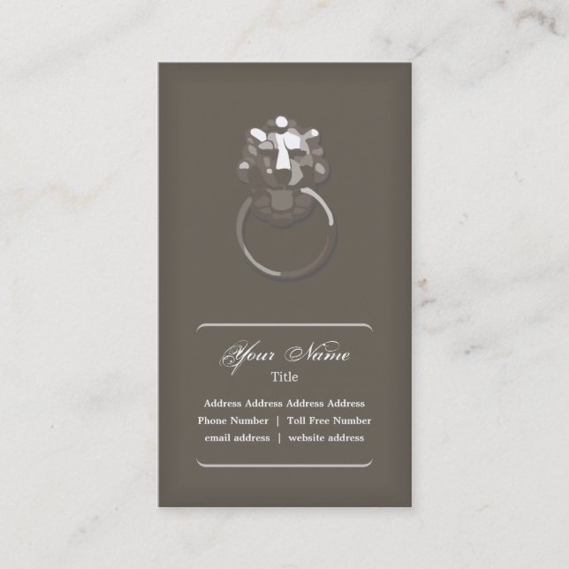 Tarjeta de visita principal del león (Anverso)