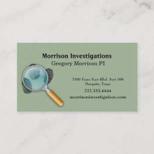 Tarjeta de visita privada de la investigación de