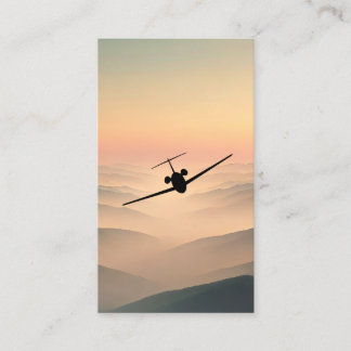 Tarjeta de visita privada Jet - Tema del vuelo Sun