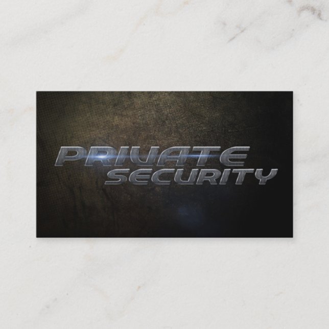 Tarjeta De Visita Private security Business card (Anverso)