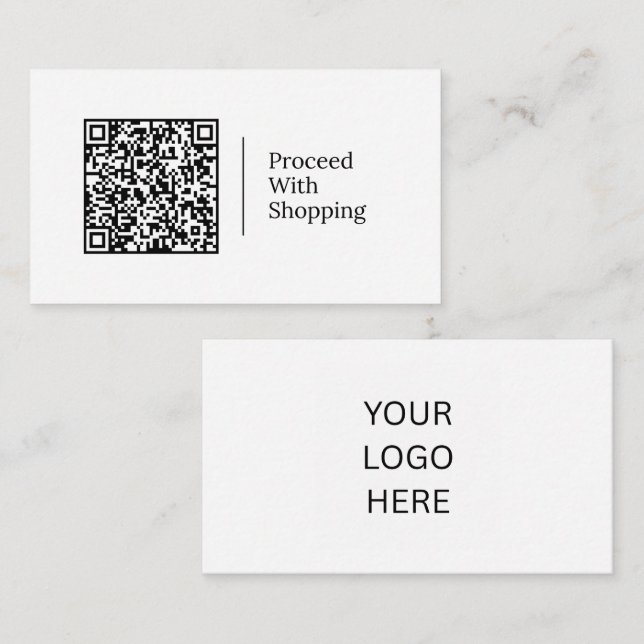 Tarjeta De Visita Proceda con la compra | Código QR personalizable L (Anverso / Reverso)