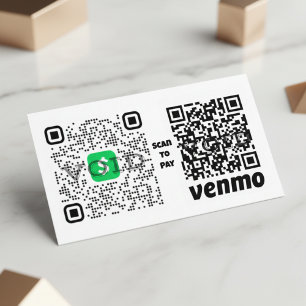 Tarjeta De Visita Proceso de pago de código QR fácil