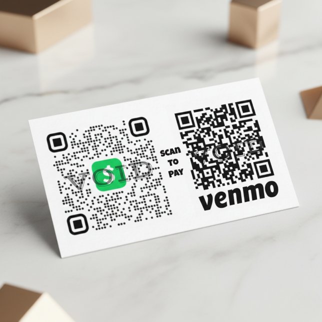 Tarjeta De Visita Proceso de pago de código QR fácil (QR Code Payment Process Made Easy Business Card)