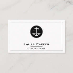 Tarjeta De Visita Procurador de Derecho Clásico Minimal Elegante