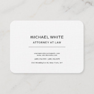 Tarjeta De Visita Procurador de Derecho Linen Profesional Minimalist