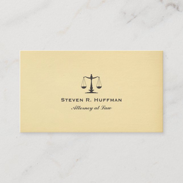 Tarjeta De Visita Procurador de papel cosechado a escala de la justi (Anverso)