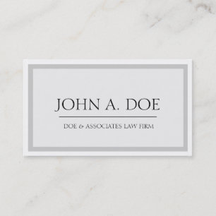 Tarjeta De Visita Procurador de plata/blanco - Letras disponibles -