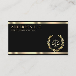 Tarjeta De Visita Procurador profesional en la escala Law Black & Go