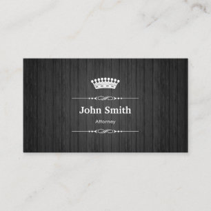 Tarjeta De Visita Procurador Real de Madera Negra
