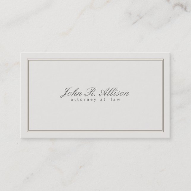 Tarjeta De Visita Procurador simple de tazas ligeras con borde (Anverso)