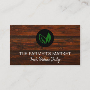 Tarjeta De Visita Producción de mercado para agricultores
