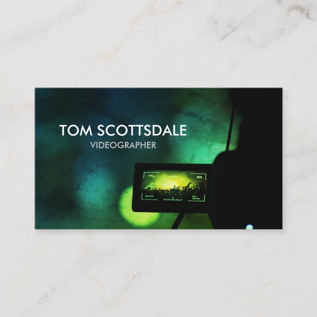Tarjeta De Visita Producción de vídeo para fotógrafos (Anverso)