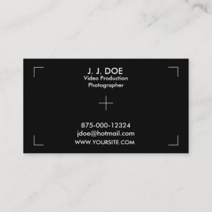 Tarjeta De Visita Producción del vídeo de la fotografía