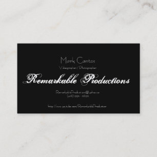 Tarjeta De Visita Producciones notables