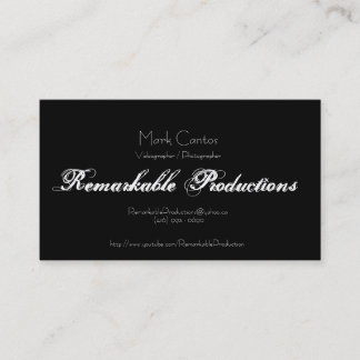 Tarjeta De Visita Producciones notables