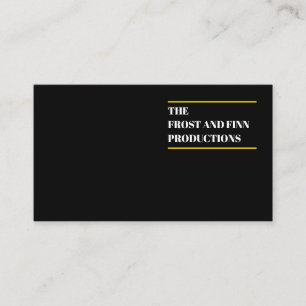Tarjeta De Visita Producciones profesionales de director de cine