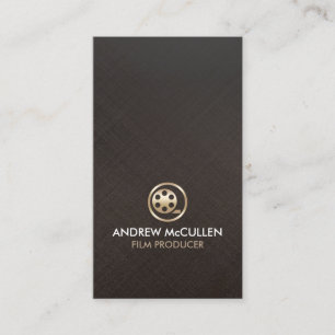 Tarjeta De Visita Productor de cine icono de carrete de película dor
