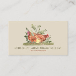 Tarjeta De Visita Productor de huevos orgánicos