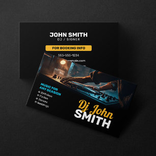 Tarjeta De Visita Productor de música de DJ moderno DJs Firmante Com