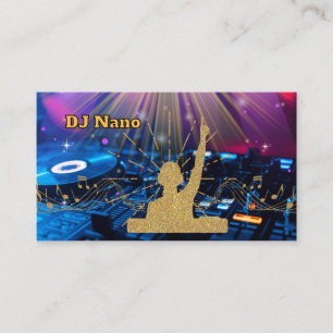 Tarjeta De Visita Productor de música de DJ moderno firmante de DJs