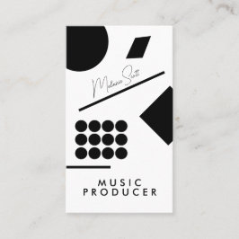 Tarjeta De Visita Productor de Música de Hologramas de Formas Geomét