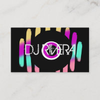 Productor de música de negocios de DJ Neon y negro