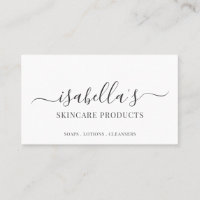 Productos de cuidado de la piel con firma de guion