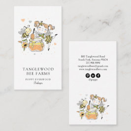 Tarjeta De Visita Productos de miel de abeja de apiario lindo