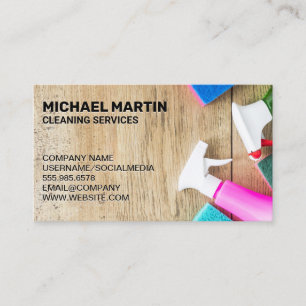 Tarjeta De Visita Productos y servicios de limpieza
