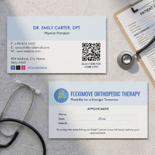 Tarjeta De Visita Profesión de Terapia Ortopédica   Cita Moderna