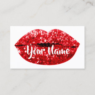 Tarjeta De Visita Profesión: el artista de maquillaje "Beso rojo" l
