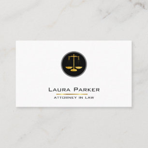 Tarjeta De Visita Profesión legal simple clásica Escala simple