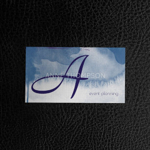 Tarjeta De Visita Profesión Personalizado de eventos de color azul