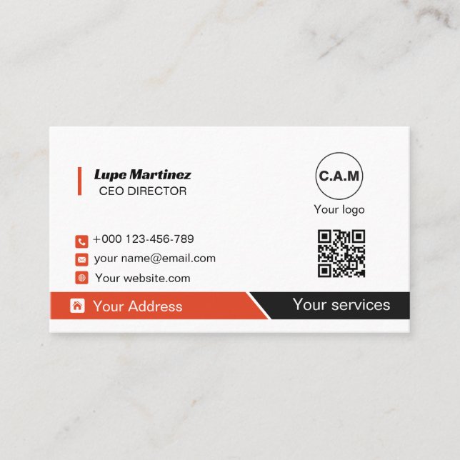 Tarjeta de visita profesional (Anverso)