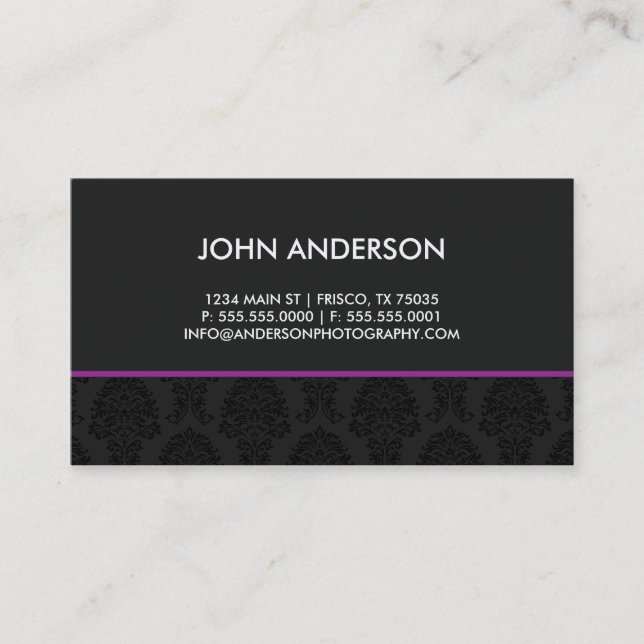 Tarjeta de visita profesional (Anverso)
