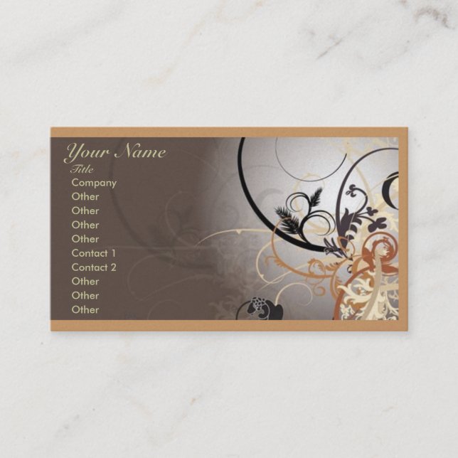 Tarjeta de visita profesional abstracta bilateral (Anverso)