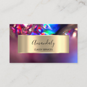 Tarjeta De Visita Profesional Affilial Marketing Holographic Gold