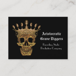 Tarjeta De Visita Profesional aristocrático del negro del cráneo