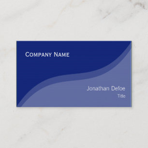 Tarjeta de visita profesional azul elegante con