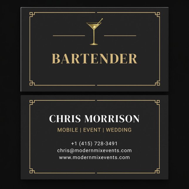 Tarjeta De Visita Profesional barman (Subido por el creador)