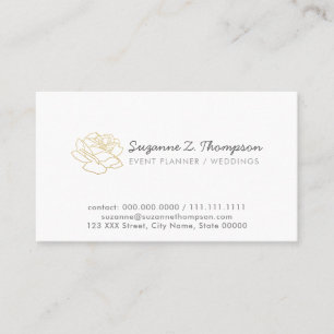Tarjeta De Visita profesional básico de planificación de eventos bla