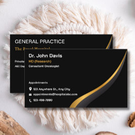 Tarjeta De Visita Profesional Black Gold Modern Elegant Minimalista