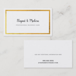 Tarjeta De Visita profesional blanco elegante y moderno