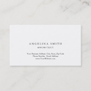 Tarjeta De Visita Profesional blanco Minimalista y moderno