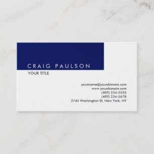 Tarjeta De Visita Profesional blanco simple y llano