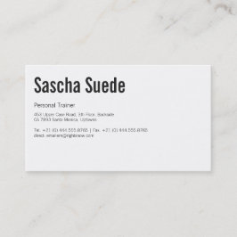 Tarjeta De Visita Profesional blanco y negro de lujo